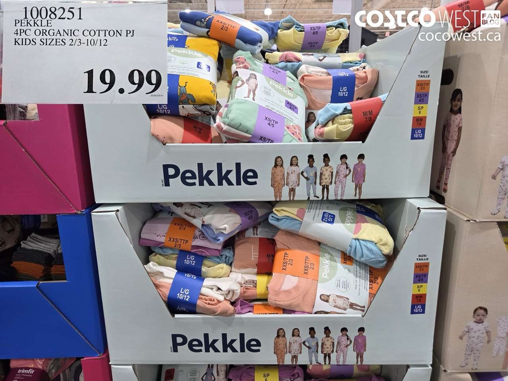 Pekkle 4PC Organic Cotton Pajama Set Kids Sizes 2/3-10/12