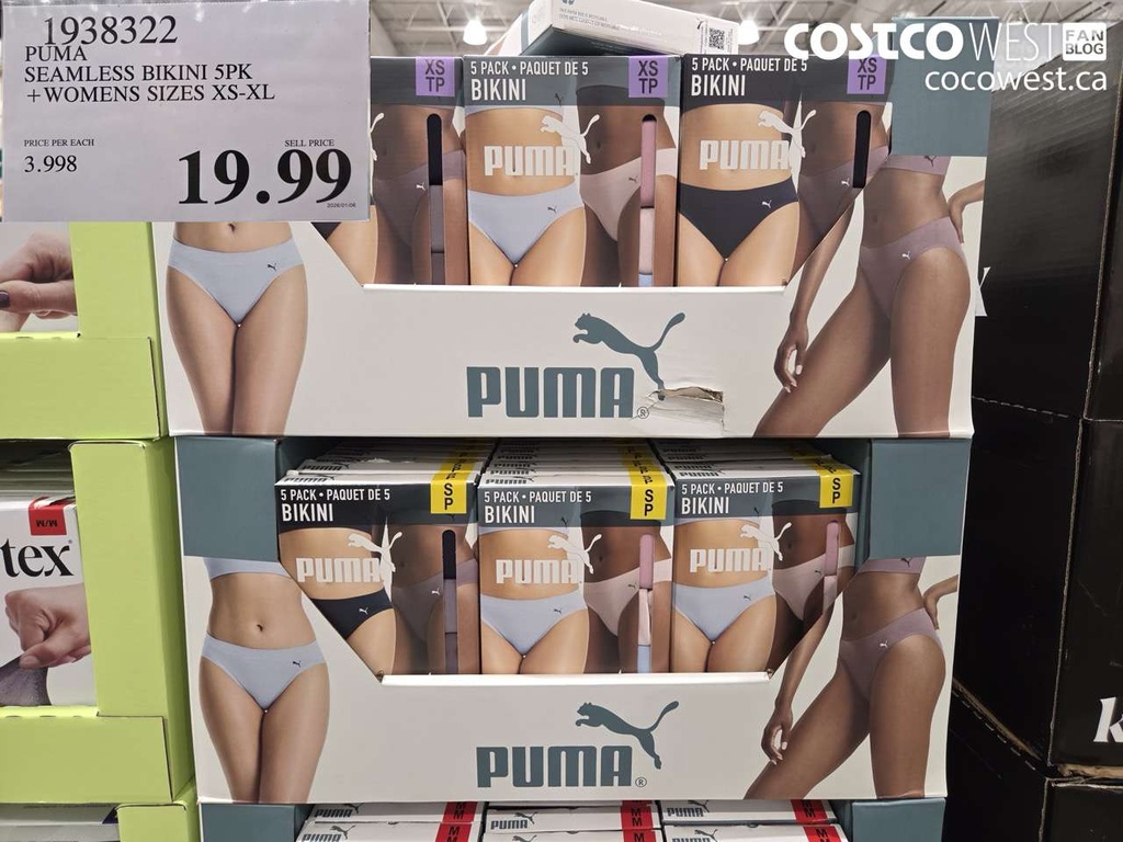 Puma Women's Seamless Bikini Underwear 5 Pack M
